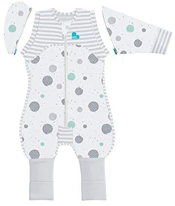 Love To Dream Übergang Pucksack, Baby Schlafsack, Large (8,5-11kg), Ideal für warme Temperaturen 24-27°C, patentiertes abnehmbares Flügel Design, Weiß