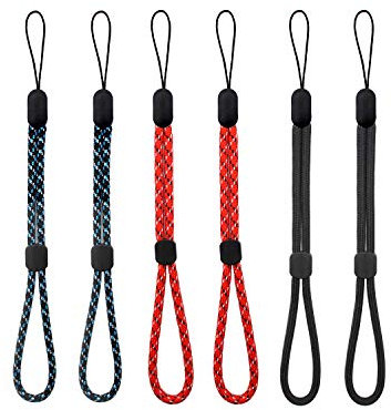 LERANXIN Handschlaufe Handy, 6 Stück Einfacher Stil Einstellbar Lanyard, Universal Handschlaufe Geeignet für Mobiltelefone, Kameras, Schlüssel