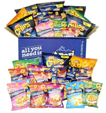 APERIBOX BAKED 30 - Multipack di snack salati in formato monoporzione. Una box aperitivo ricca di snack cotti al forno.