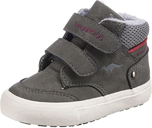 KangaROOS Unisex Kinder Kavu Primo V Sneaker, Steel Grey Rouge, 27 EU