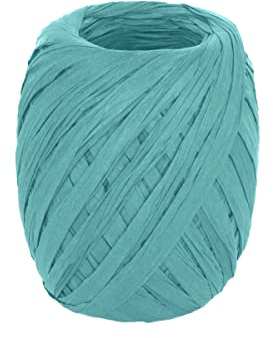 INNSPIRO Papierbast, blau, 4 mm x 30 m, für Bastelarbeiten, Geschenke und Dekorationen