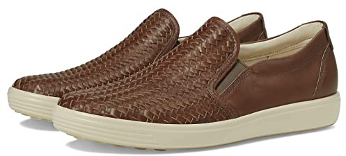 ECCO Women's Soft 7 Woven Slip on 2.0 Sneaker, Taupe, 6-6.5, Taupe, 6-6.5