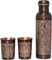 ANCIENTIMPEX Kupfer-Wasserflasche mit 2 Bechern, Blumenmuster für Ayurveda-Gesundheitsvorteile