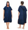 Badeponcho Damen& Herren,Poncho Handtuch,Mikrofaser-Surf Poncho,Lang Umkleidehilfe mit Kapuze für Herren Damen, Ideal Handtuch zum Strand, Brandung, Surfen (Dunkelblau)