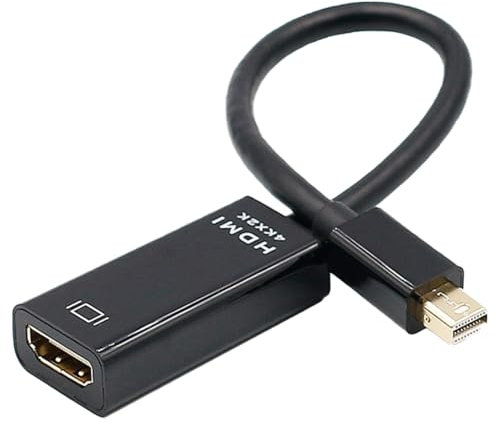 Leloco 4K Mini DisplayPort auf HDMI Adapter,Mini DP auf HDMI Adapter Konverter Konverter Für Thunderbolt 2, MacBook Pro, MacBook Air, iMac, Surface Pro Mehr Schwarz