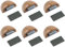 Amig - Pack of 6 Magnetic Door Stops | Floor Mounting with Adhesive | for Interior Doors | 48 x 25 mm | Plastic | Oak Color | Easy Installation