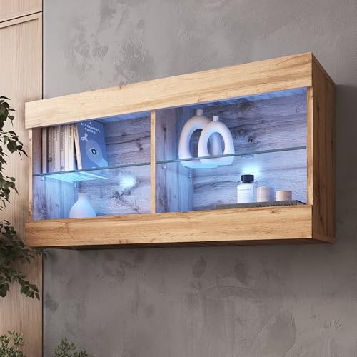 Komodee Vetrina Tivoli Nero/Bianco 55x159x35 cm