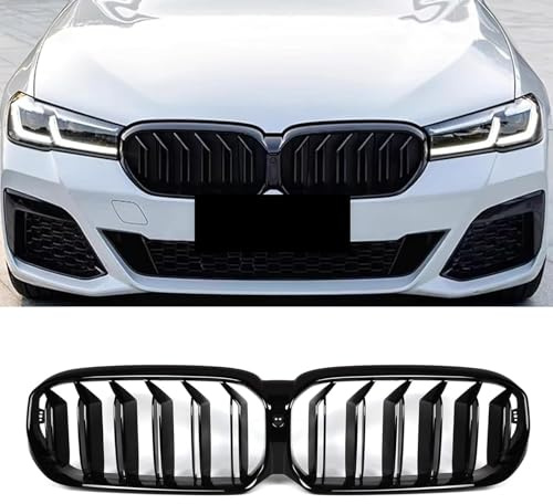 Gangying Calandre G30 G31 noir pour BMW Série 5 G30 G31 LCI Facelift Calandre double lamelles noires brillantes 2021 2022 2023