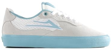 Lakai Essex - Scarpe da skateboard da uomo, Bianco Suede Aqua, 40.5 EU