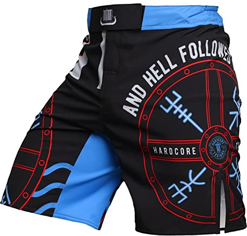 Hardcore träning norman viking svart/blå herr kampsport MMA BJJ fitness Muay Thai boxning grappling No Gi
