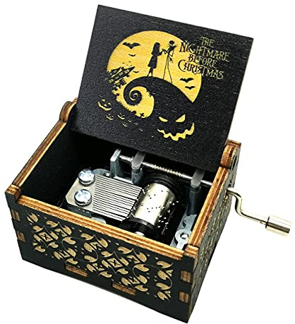 Micteney Play This is Halloween Melody Music box,The Nightmare Before Christmas Music Box,Nightmare before christmas Wooden Music Box Gifts for men,nightmare before