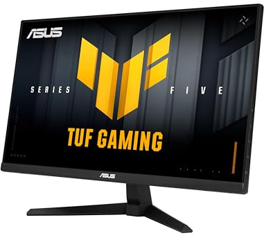 ASUS TUF Gaming Series 5 VG27AQE5A 27 tums spelskärm (QHD 2560 x 1440, 165 Hz, snabb IPS, ELMB, 0,3 ms svarstid, högtalare, 125 % sRGB, DisplayWidget Center, HDMI, DisplayPort)