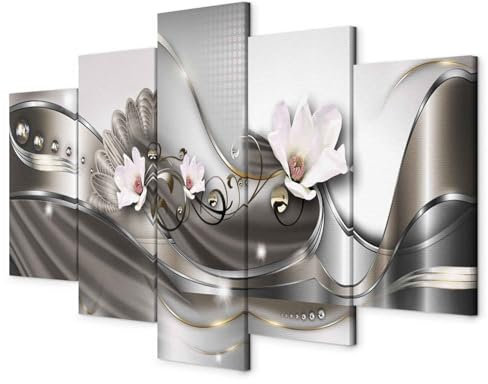 B&D XXL - Akustikbild 225x112 cm Bilder mit Akustikschaumstoff Hochleistungsschallabsorber Schallschutz Leinwandbild XXL 5 tlg Wandbild b-A-0073-b-p