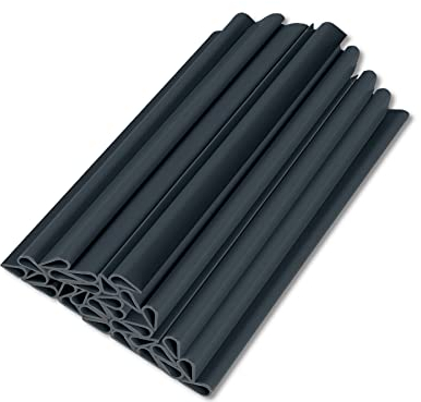 SUBTLETY 50 Piezas Clips de Fijación de PVC Tiras de Privacidad 190x15mm Cortina de Privacidad Cortavientos Clips Universales para Lámina de Privacidad Valla de Doble Barra (Antracita)