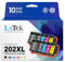 LxTek 202XL Multipack Druckerpatronen 202 XL Kompatibel für Epson 202XL für Epson XP 6105 Druckerpatronen für Epson Expression Premium XP 6000 XP 6005 XP 6100 XP6000 XP6105 XP6005 (10er-Pack)