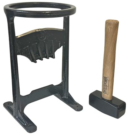 Cast Iron Heavy Duty Kindling Splitter With Hammer Included For Wood Heating Winter Logs