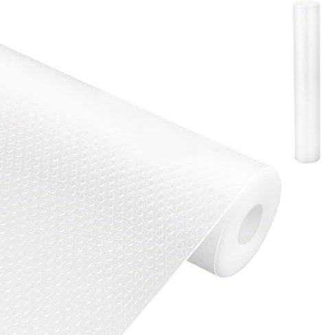Rotolo Plastica per Cassetti, Rivestimento Antiscivolo per Frigorifero e Cassetti, Ritagliabile, 30 x 300 cm, Trasparente