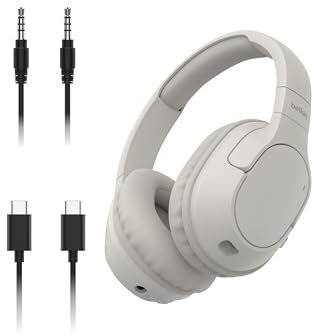 Belkin SoundForm Surround Auriculares Inalámbricos Bluetooth, Cascos con Cancelación de Ruido Ambiental, 60horas de autonomía. Almohadillas Suaves. para iPhone, Galaxy y iPad - Arena