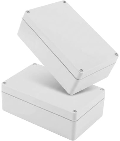 Kopplingsdosa, 2 stycken kopplingsdosa vattentät IP65 kopplingsbox ABS elektriska anslutningslådor gör-det-själv plastfodral ledningar fördelningsbox platt ytmonterad strömbrytare låda (20 x 12 x 5,6