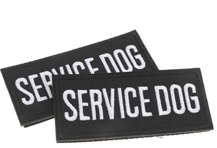 PENIKOKO 2 Stück Hunderücken Lammohr Girlande Anhänger Requisite Servicetier Service Hundeweste No Pull Geschirr Bestickter Aufnäher Für Kleidung Hundeweste Geschirr Hundeflicken