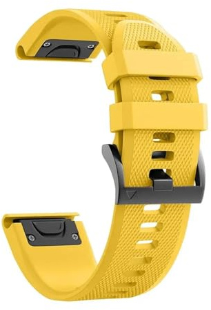 Générique Bracelet en Silicone Compatible avec Fenix 7X 7 6X 6 Pro 5 5X Plus Epix 2 Tactix Bravo Bracelet de montre 26mm 22mm Bracelet(Yellow 2,Forerunner 945 955)