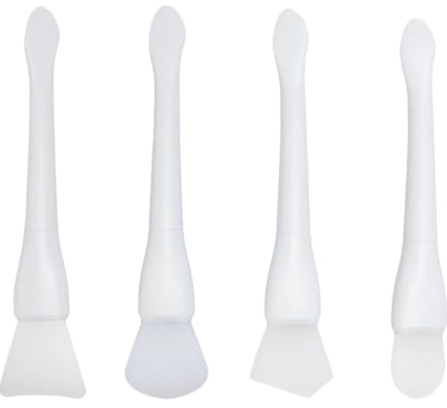 JOINPAYA 4 Aplicadores de Silicona Herramienta para Limpieza y Cuidado Facial para Mascarilla Facial y Aplicación Uniforme Cabezal Flexible Mujer