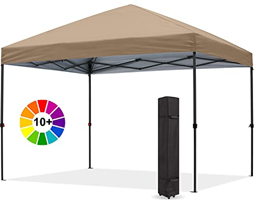 ABCCANOPY 3x3M Padiglione Impermeabile Pop-Up Garden Pavilion Festival Sunshade, serie di Blocco Centrale, Khaki