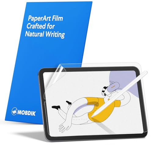 MOBDIK 2 Pezzi Paper Pellicola Protettiva per iPad Mini 7(A17 Pro 2024) & iPad Mini 6 (8,3 pollici, 2021) Disegna Come su Carta, Antiriflesso, Compatibile con Apple Pencil