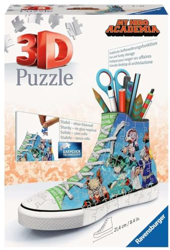 Ravensburger 3D Puzzle 11567 - Sneaker My Hero Academia - Praktischer Stiftehalter - Schreibtisch-Organizer für große und kleine Fans von Kōhei Horikoshis Manga Serie ab 8 Jahren