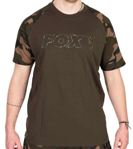 Fox T-shirt de pêche kaki/camouflage - Taille : M
