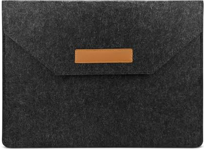 AfitLulu 11/13 Zoll Filz Laptop Hülle Tasche mit Mehreren Fächern, Laptoptasche Schutzhülle MacBook Ultradünn Tablet Tasche Laptop Sleeve Case für Tablets (Schwarz, 13 Zoll)