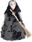 Halloween Witch on Broom, Funny Witch Toy for Halloween - Bright Halloween Broom, Handmade Halloween Decoration Accessories, Halloween for Fam