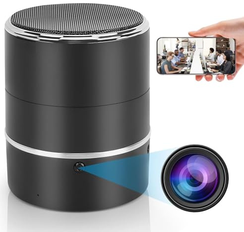 Dragonranee spion dold WiFi-kamera Bluetooth-högtalare med 240° betraktningsvinkel, 4K trådlös barnvaktskamera, APP-kontroll live, fjärrrörelsedetektion, liten kamera för hemsäkerhet