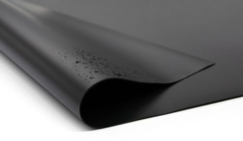 ANKO PLANEN Pellicola per laghetto in PVC, colore nero, robusta e flessibile, resistente ai raggi UV e al gelo, resistente alle radici, sicura per pesci e piante, prodotto in UE (nero, 1,0 mm, 6,0 m x