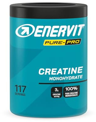 Enervit Pure-Pro Creatine, Creatina Monoidrata in Polvere, Gusto Anguria,Ideale per sforzi e Workout ad Alta Intensità, Vegan, Barattolo da 400g
