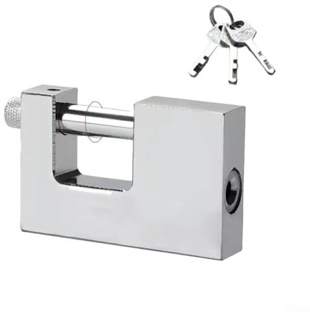 Robustes Vorhängeschloss aus Zinklegierung mit einzigartigem Design und 3 Ersatzschlüsseln zur Verbesserung Ihrer Sicherheitsmaßnahmen (80 mm)