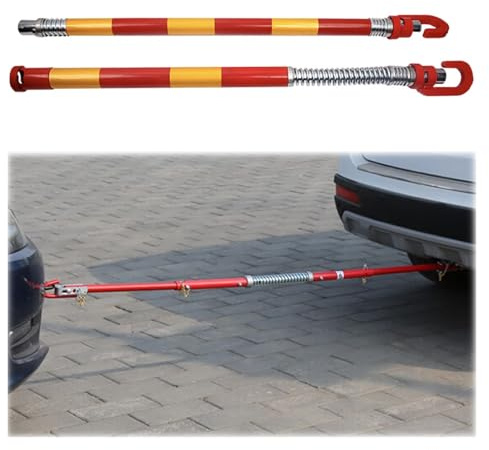 AMUFJJ Straight Pipe Steel Recovery Tow Bar Towing Pole, Heavy Duty 3 5 Ton 20 30 50 T Towbar & Spring Bars with Organizer Bag, Emergency Breakdown Spring Damper(Load 6 tons)