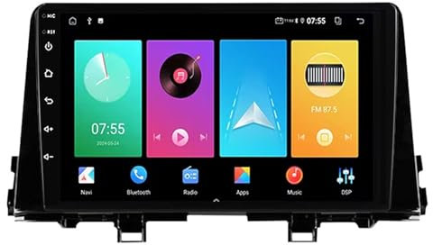 Android 14 Radio Estéreo De Coche 2 DIN Para Kia Morning 3 Picanto 2017-2020 9 Pulgadas Pantalla Táctil Reproductor multimedia con CarPlay y Android Auto inalámbrico/FM AM/SWC/BT 5.0(P3 WIFI 4-Core 2G