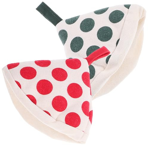 CANIGHT 2pcs Pot Handle Covers Cotton Material Triangular Design Comfortable and Wear Resistant Heat Resistant Pot Lid Knob Covers for Kitchen Use