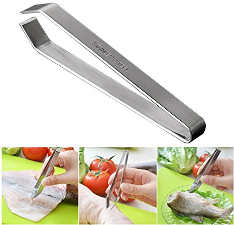 lazeny 3x Pinzas Para Pescado Pinzas Para Espinas de Acero Inoxidable Pinzas Fish Bone Tweezers Cocinar Pescado Pinzas de Cocina Tirones Pinzas Cocinar Gadget y Pato Gallina Cerdo Pelo
