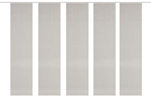 VISION S 5er-Set Flächenvorhänge ROM, halbtransparent, hxb 260x60 cm, Taupe