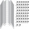 100pcs Greenhouse Clips Greenhouse Window Clips Stainless Steel Greenhouse Glass Pane Fixing Clips Greenhouse Spring Clips Halls Greenhouse Clips for Glass (50 W Glazing Clips & 50 Z Overlap Clips)