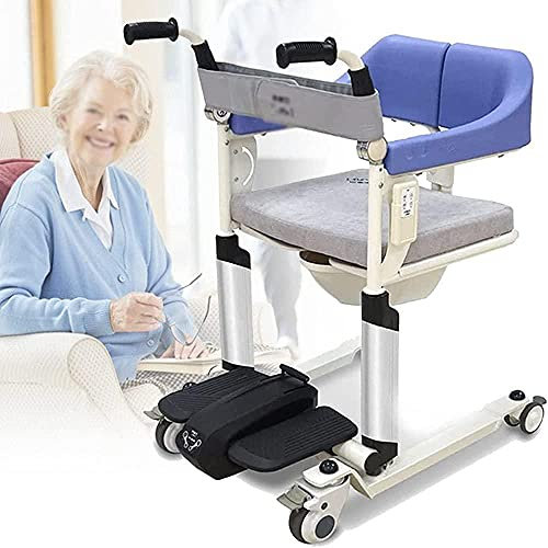 Sollevatore Disabili Elettrico, Dispositivo Infermieristico di Trasferimento per Disabili per Il Bagno Sedie fa Comodino per la Casa per Gli Anziani, con Doppia Fibbia Sicurezza e Cinghie di Sicurezza