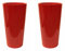 Euro3plast Tuit 2858.T6 2er Set Blumentöpfe mit Pflanzeinsatztopf 40 cm Ø rund x 73 cm hoch Farbe Dunkelrot