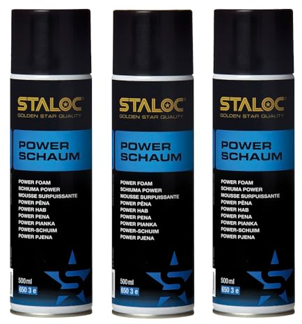 STALOC Power-Schaum Spray | 3x 500ml | Industrie-Schaumreiniger | vielseitiger und kraftvoller Reiniger für unzählige Anwendungsgebiete (500.00 ml (3er Pack), 1500.00, milliliter)