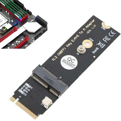 M.2 NGFF A E Key WiFi Card to SSD Adapter, Convert Card for AX200/AX201/AX210/8260/8265/9260, with USB 2Pin Cable, No Driver Required