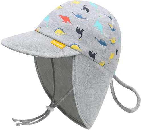 Duoyeree UPF 50+ Baby Sun Hat with Ear and Neck Protection - Toddler Beach Hat for Boys & Girls - Ideal for Summer Fun(6-24M)