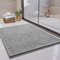 SIXHOME 40*60cm Hellgrau Badteppich Super Saugfähig Rutschfest Waschbar Mit Gummirückseite für Dusche Badezimmer Badewanne