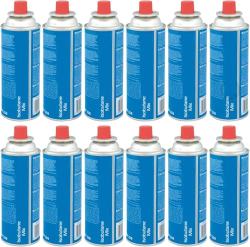 FYSHOP- Pack de 12 Cartuchos de Gas Butano CP-250, 227g para Hornillos Quemadores, Cartucho de Gas para Camping 250, 12 Bombonas