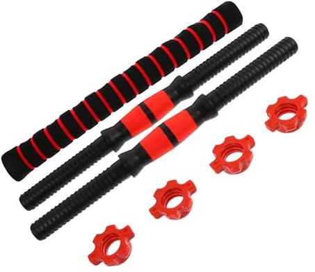 YARNOW Set di Manubri Barra da 40 CM in Acciaio Inox Accessori e Connettore per Bilanciere Attrezzatura Fitness Stabile per Allenamento Workout a Casa